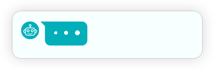 A gif showing the loading state of the chatbot in the browser